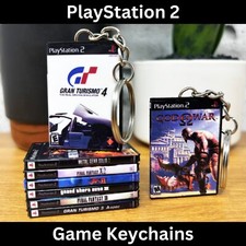 Mini PS2 Game Case Keychains, Miniature Sony Playstation 2 Cover Art, Gamer Gift picture