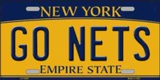 Go Nets Novelty Metal License Plate Tag picture