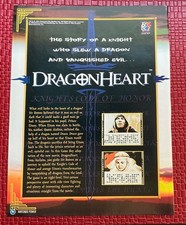 Dragon Heart Nintendo Print Ad Poster Art 8”x 10.5” Vintage Vtg Rare Colorful picture