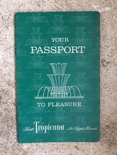 Vintage 1960’s Tropicana Hotel & Casino Las Vegas Passport Brochure Flyer W/ Map picture