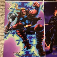FLAWLESS1994 Flair Marvel Universe 1961-1993 Inaugural Edition Promo Card Uncut picture