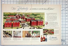 Vintage Calvert Whiskey Distillery Ad Louisville Baltimore Magazine Print picture