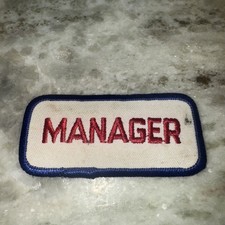 Vintage Manager Uniform Patch Embroidered Collectible Historical FAST SHIP RARE picture