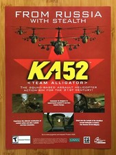 KA-52 Team Alligator PC 2001 Print Ad/Poster Official Helicopter Video Game Art picture