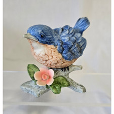 Homco Bluebird Porcelain Figure Colorful # 3885 Vintage 2.75