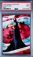 2025 TOPPS Disney Sapphire Maleficent Red #119 /5 PSA 9 picture