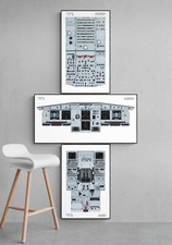 AIRBUS A320 Cockpit Poster Training Panels picture