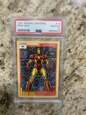 IRON MAN PSA 10 1991 IMPEL MARVEL UNIVERSE SERIES II #13 GEM MINT 9973 picture
