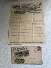 Antique J. Steven’s Arms & Tool Company Letterhead And Envelope Advertising 1903 picture