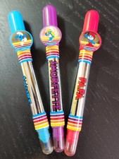 Vintage 1984 Applause Smurfette Smurf Papa Smurf Collectible Markers Lot of 3 picture