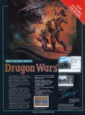 Dragon Wars PC Dos Game Big Box 1989 Promo Ad Wall Art Print Poster - Glossy picture
