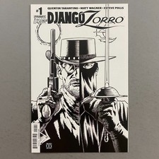 DJANGO ZORRO 1 1:25 MATT WAGNER B&W VARIANT RARE HTF (2014, DYNAMITE VERTIGO) picture