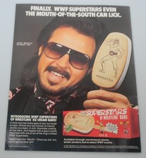 1987 WWF Hulk Hogan Junkyard Dog Wrestling Superstars Ice Cream Bars Magazine Ad picture