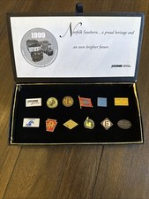 1999 Norfolk Southern Railroad Pin Set w/ Original Box Train Collectible picture