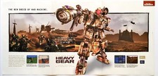 1997 Heavy Gear PC Mecha Shooter Game Original Promo Foldout Poster 90s Art picture