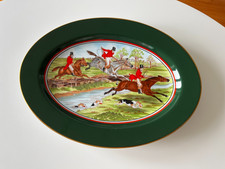 RARE Fitz & Floyd Tallyho Large Oval Serving Platter Plate Equestrian Hunting  picture
