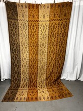antique drape portiere tapestry 60x101 brown gold tan original 1880 picture