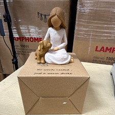 Willow Tree Susan Lordi Girl with Dog Resin Hand Painted Figurine Boxed picture