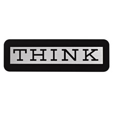 IBM THINK SIGN PLAQUE Rare Authentic Computer Desk Accessory Executive Gift USA picture