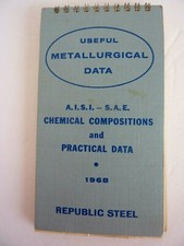 1968 Republic Steel Useful Metallurgical Data AISI-SAE Chemical Compositions picture