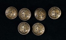 Vintage Canal De Vieux Brass Button 1 1/8