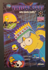 1994 VIRTUAL BART The Simpsons Video Game Super NES Sega - Print Ad/Ad Page picture