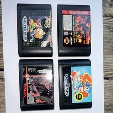 Sega Genesis Lot 4 Carts: Sonic 2, WWF RAW, The Little Mermaid, Pit-Fighter picture