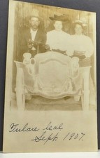 RPPC ~ Studio Set Prop Antique Automobile Painted Backdrop 1907-1909 picture