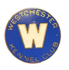 Vintage Blue Enamel Westchester Kennel Club Scarf Clip picture