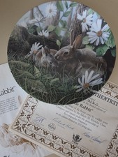 1987 Edwin M Knowles The Rabbit Kevin Daniel Collector Plate COA Box picture