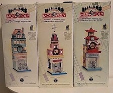 VTG Set/3 1999 'Dept 56' City Lights Monopoly Collection Bldgs - Lights - W/Bxes picture