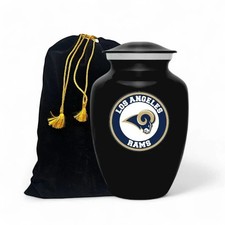 Los Angeles Rams Football Theme Style For Adult Black Urn memorial urn picture
