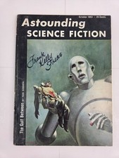 Astounding Science Fiction October 1953 Pulp Magazine - Signed by Frank Freas picture