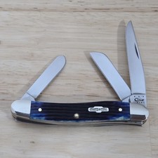 2003 CASE XX 6318 SS BLUE JIG BONE STOCKMAN- NEW/NO BOX picture