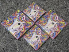 Lisa Frank Rainbow Majesty White HORSE Napkins 2 Pk Luncheon & 2 Pk Beverage NEW picture