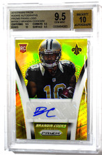 2014 Panini Prizm Logo Rookie Autos Brandin Cooks /50 BGS 9.5 Auto 10 picture