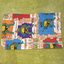 VTG 1988 TMNT Standard Cotton Pillowcase Very Good Used Condition Vibrant Clean picture