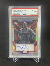 2025 PSA 9 Terry Crews as Bedlam Refractor Auto #TC-TC SP Topps Chrome Deadpool picture