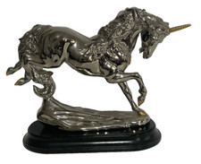 Vtg  1993 Limited Ed #2193 Platinum Majesty Porcelain Unicorn Princeton Gallery picture