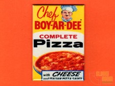 Vintage Chef Boy-Ar-Dee cheese pizza box art 2x3