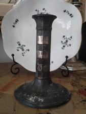 Pair Of Late 18th Century Silveplate Candle Sticks In As Found Condition  picture