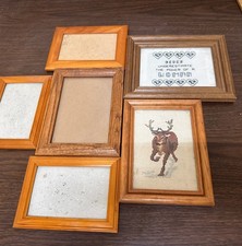 VTG Lot Of 6 Solid Wood Picture Frames 4x6~ 5x7 ~ Gallery Wall Assortment picture