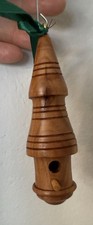 Hand Crafted Wooden Birdhouse Christmas Ornament 3.75” Tall picture