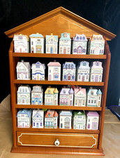 Vintage Porcelain Lenox Complete Spice Village & Rack,24 Spice CottagesVGC, 1989 picture