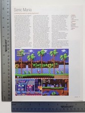 Sonic Mania Review Original Print Ad / Poster Game Promo Art picture