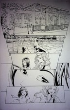 Kewber Baal Doc Savage Woman of Bronze Hand Inked Original Comic Interior Page picture