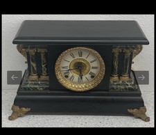 Antique E. Ingraham “Adrian” Mantel Clock – Early 1900s – Original Label working picture