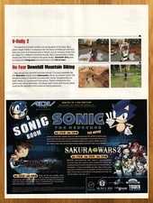 1999 V-Rally 2/No Fear Downhill Mountain Biking PS1 PREVIEW Print Ad/Poster Art picture