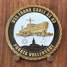 USS Frank Cable AS‑40 Presented By Commanding Officer Challenge Coin M#18 picture