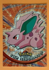 1999 Topps Pokemon TV Animation #32 Nidoran  Red logo  Near Mint picture
